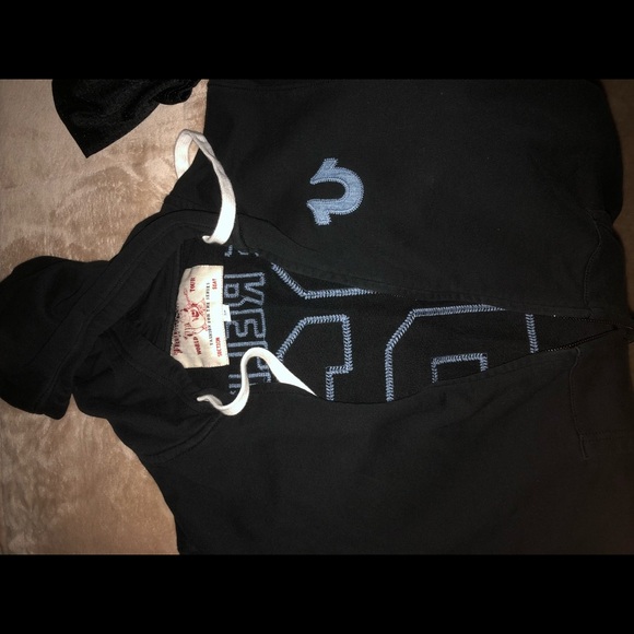 Black/blue true religion zip up jacket - Picture 1 of 2
